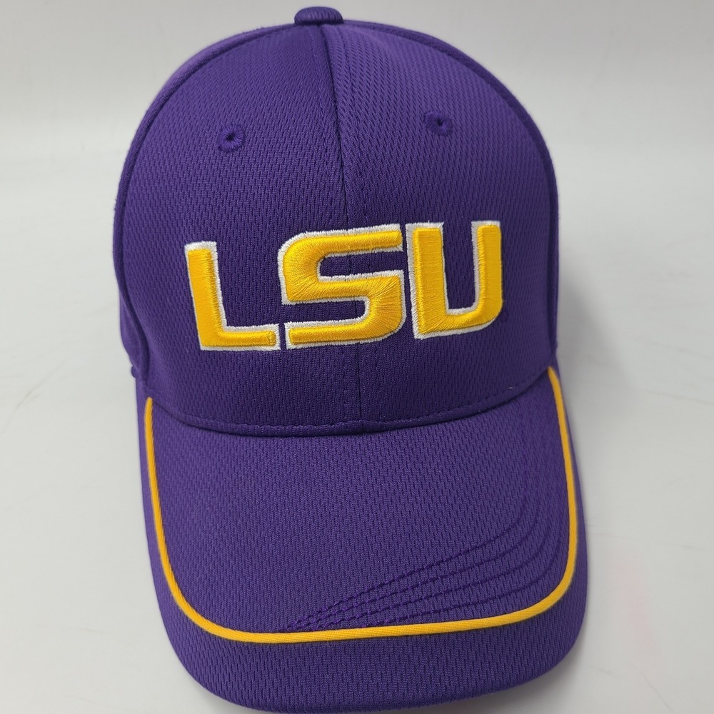 LSU Tigers Hat Adjustable Russell Purple Yellow Men NCAA Polyester Casual Wear